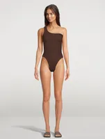 Nancy Swim One-Shoulder One-Piece Swimsuit