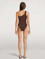 Nancy Swim One-Shoulder One-Piece Swimsuit