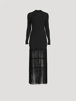 The Cedar Fringe Knit Dress