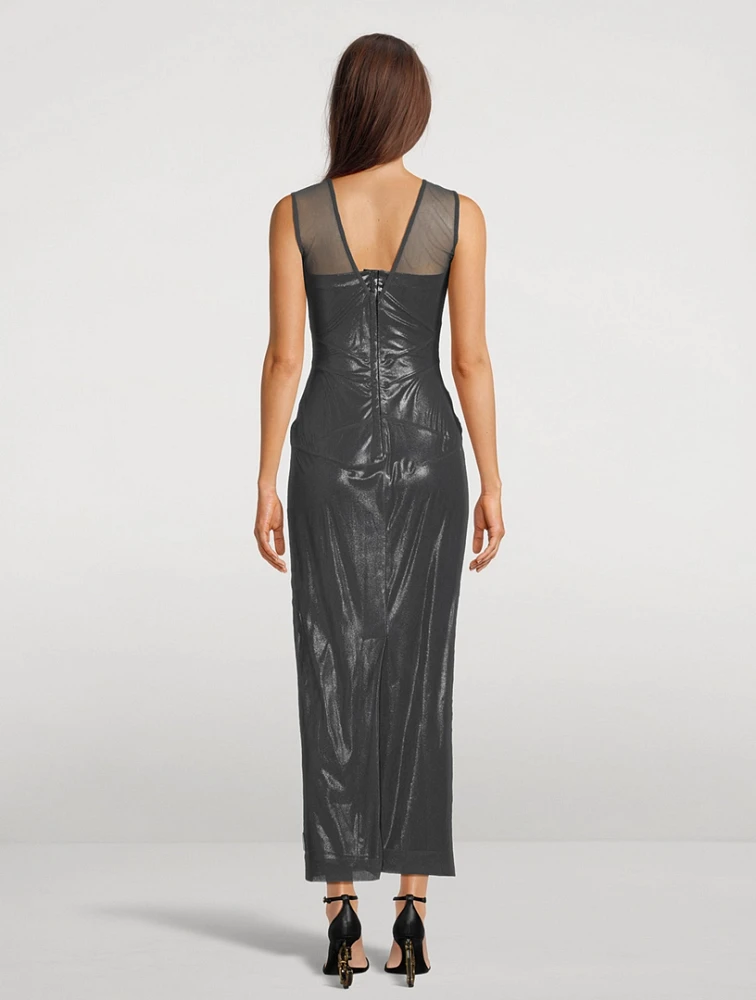 Metallic Jersey Gown