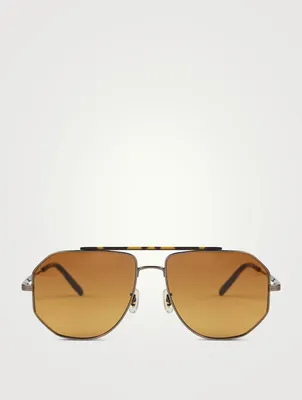 Oliver Peoples x Brunello Cucinelli Moraldo Aviator Sunglasses