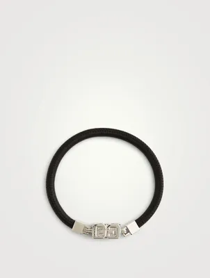 G Cube Leather Bracelet