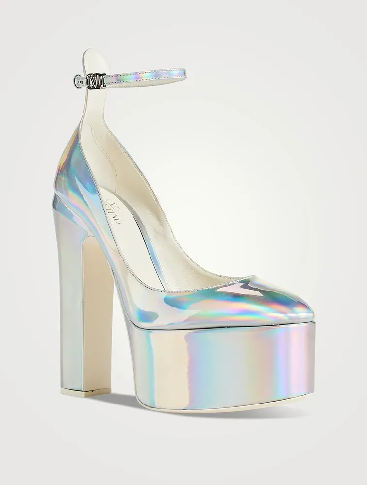 Tan-Go Iridescent Platform Pumps