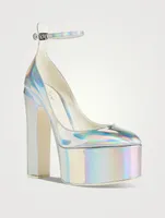 Tan-Go Iridescent Platform Pumps