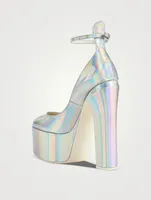 Tan-Go Iridescent Platform Pumps