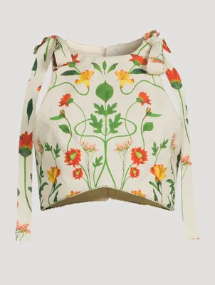 Olmeca Crop Top In Floral Print