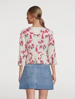 Edon Peplum Top Floral Print