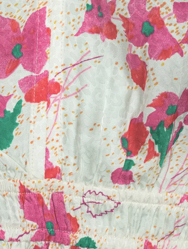 Edon Peplum Top Floral Print