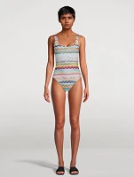 One-Piece Swimsuit In Chevron