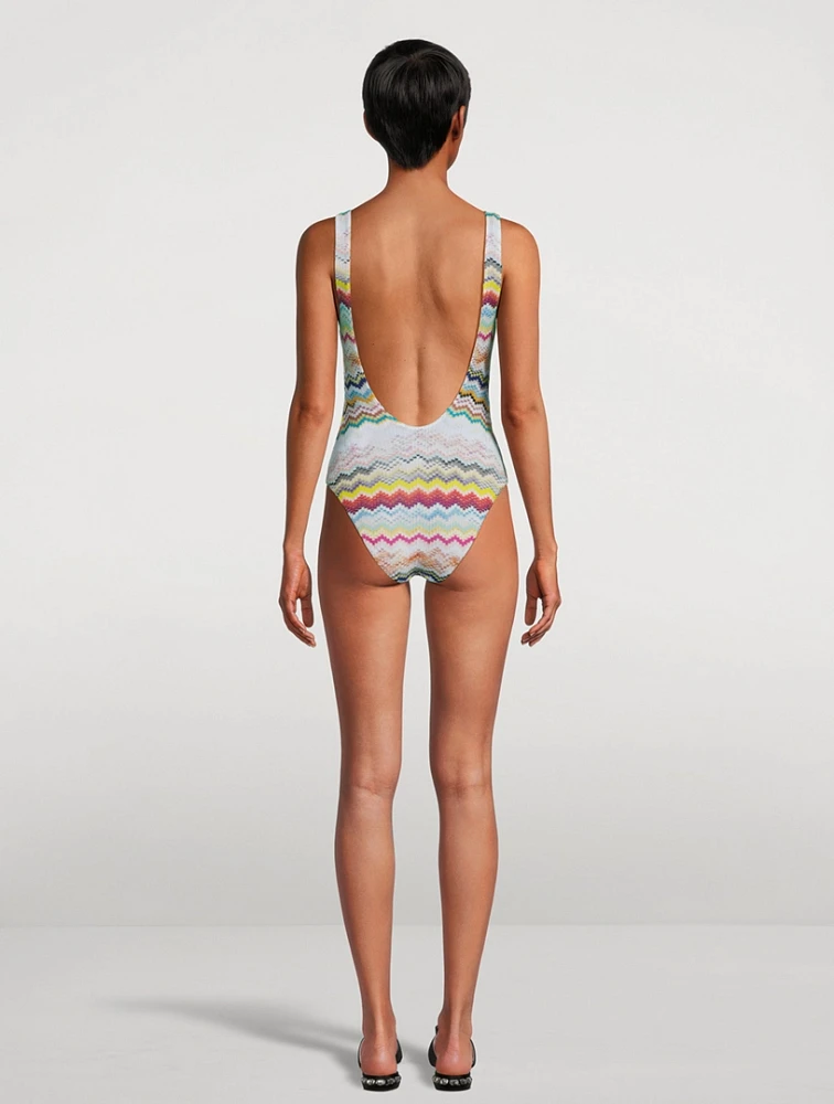 One-Piece Swimsuit In Chevron