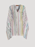 Short Kaftan Stripe Print