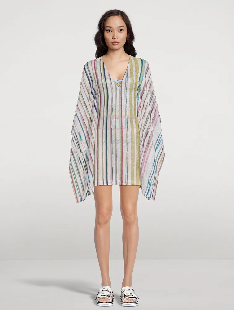 Short Kaftan Stripe Print