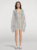 Short Kaftan Stripe Print