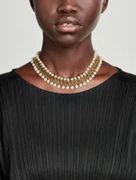 Faux Pearl Small Link Necklace