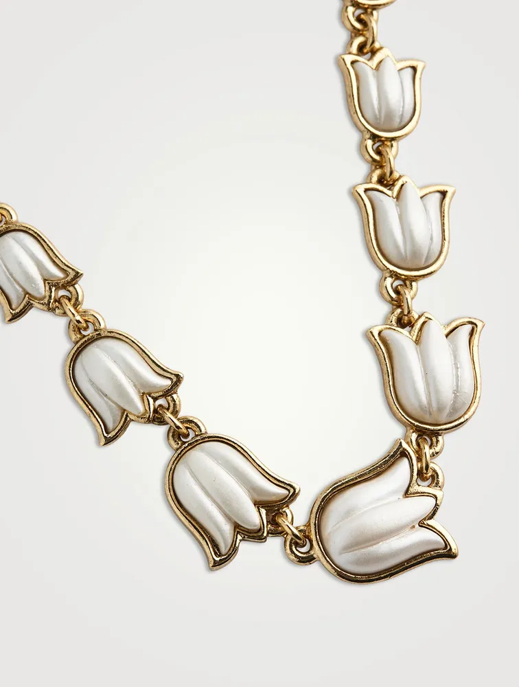Tulip Faux Pearl Necklace