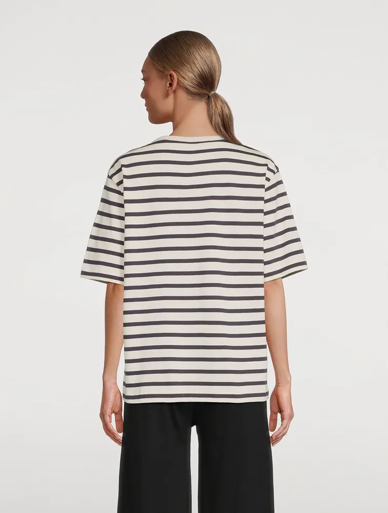 Unisex Stripe Heavyweight Crewneck T-Shirt