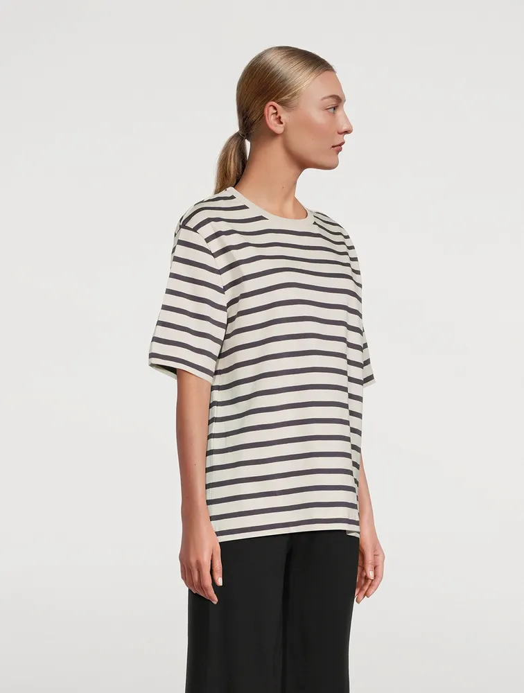 Unisex Stripe Heavyweight Crewneck T-Shirt