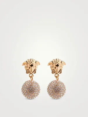 Medusa Drop Earrings With Crystals