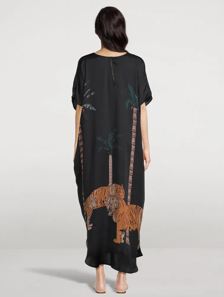 Xim Long Kaftan Tiger Print