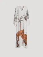 Lena Kaftan Tiger Print