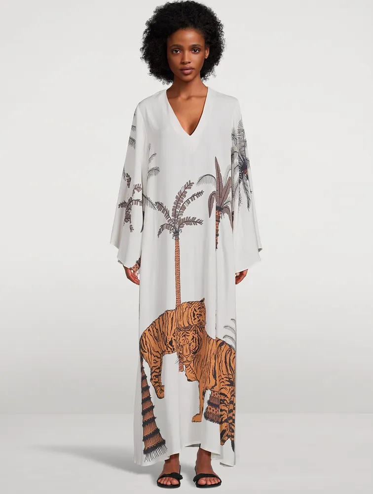 Lena Kaftan Tiger Print