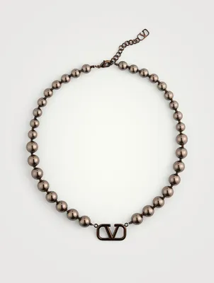 VLOGO Faux Pearl Necklace