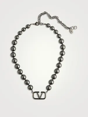 VLOGO Crystal PearlNecklace