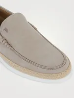 Nubuck Slip-On Espadrille Shoes
