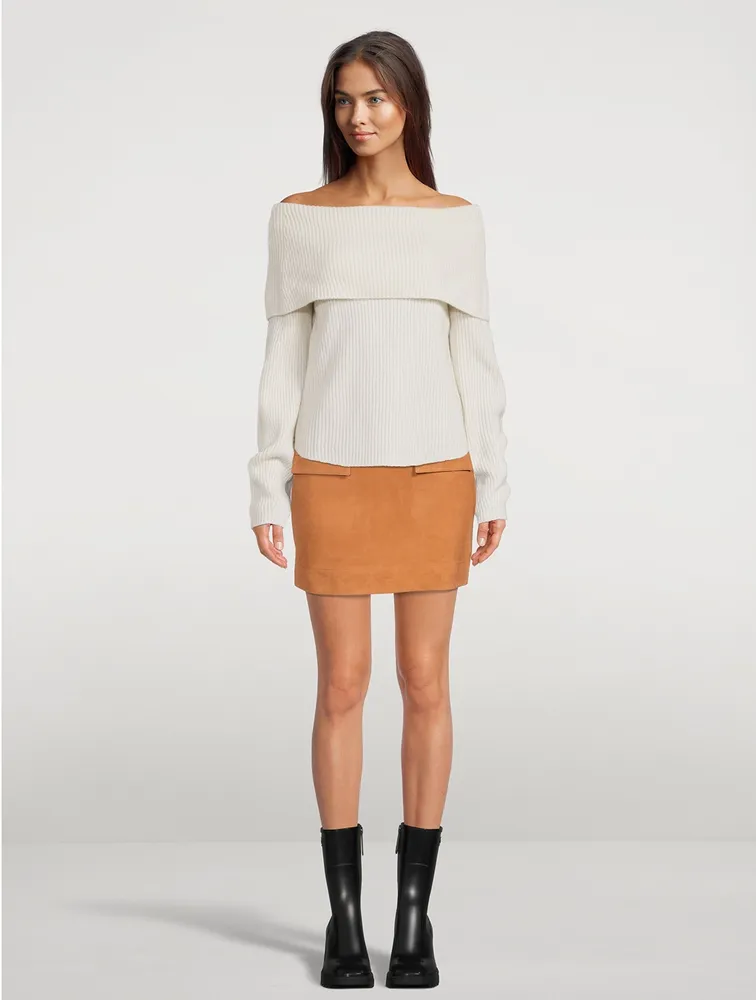 Veria Suede Mini Skirt