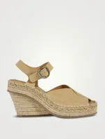 Santiago Suede Espadrille Wedge Sandals