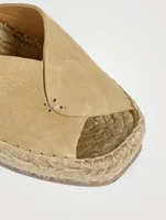 Santiago Suede Espadrille Wedge Sandals