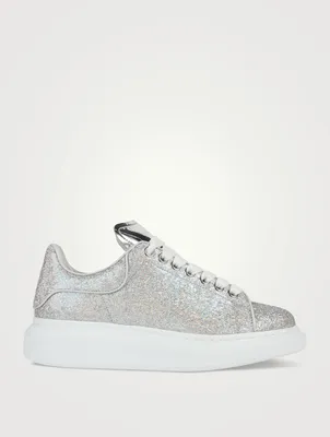 Glitter Oversized Leather Sneakers