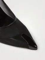 Punk Ankle-Cuff Mesh Pumps