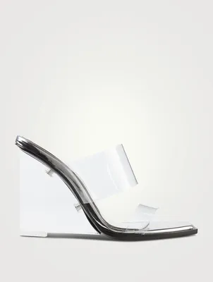 Shard Plexi Wedge Mules