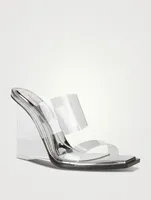 Shard Plexi Wedge Mules