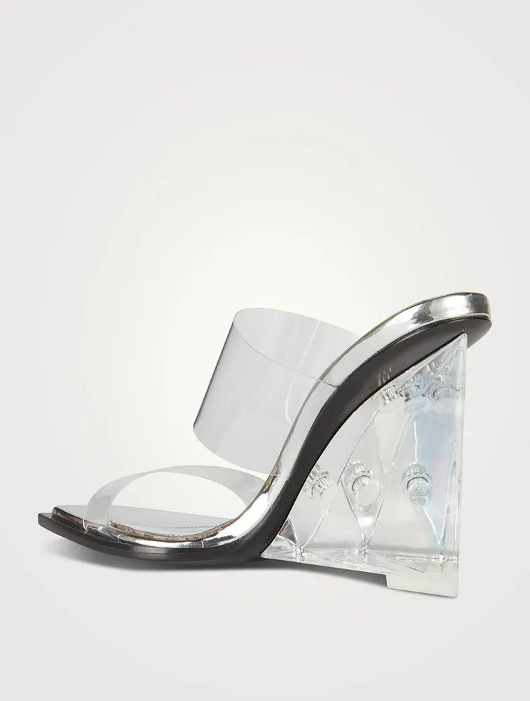 Shard Plexi Wedge Mules