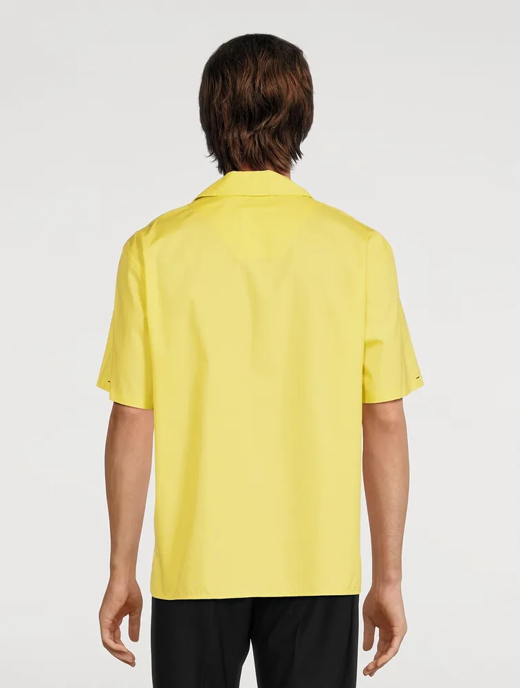 Cotton-Blend Short-Sleeve Shirt