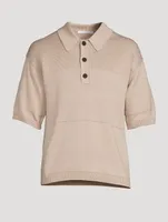 Short-Sleeve Polo Sweater