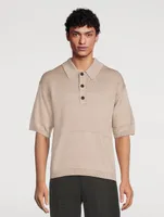 Short-Sleeve Polo Sweater