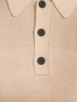 Short-Sleeve Polo Sweater