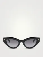 Cat Eye Sunglasses With Studs