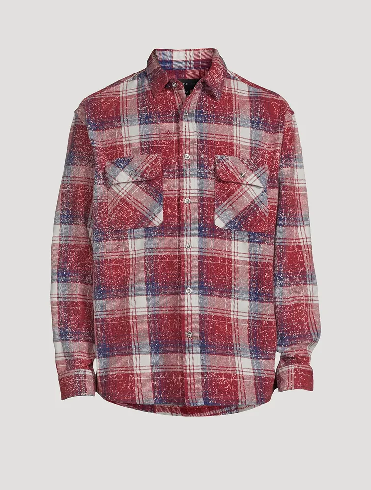 Cotton Plaid Long-Sleeve Shirt