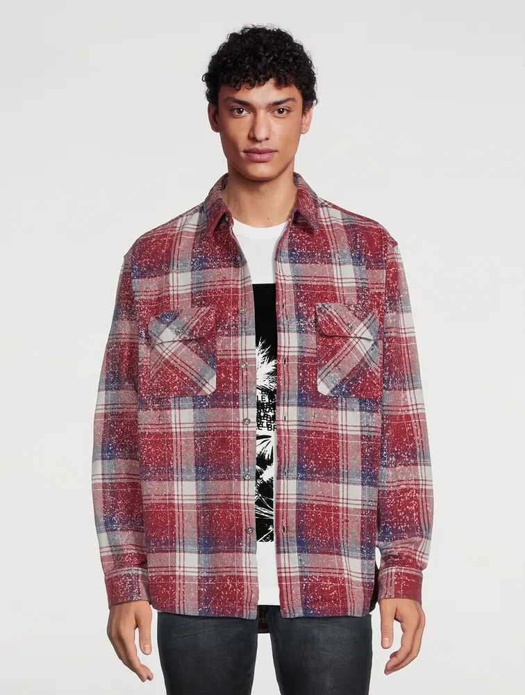 Cotton Plaid Long-Sleeve Shirt