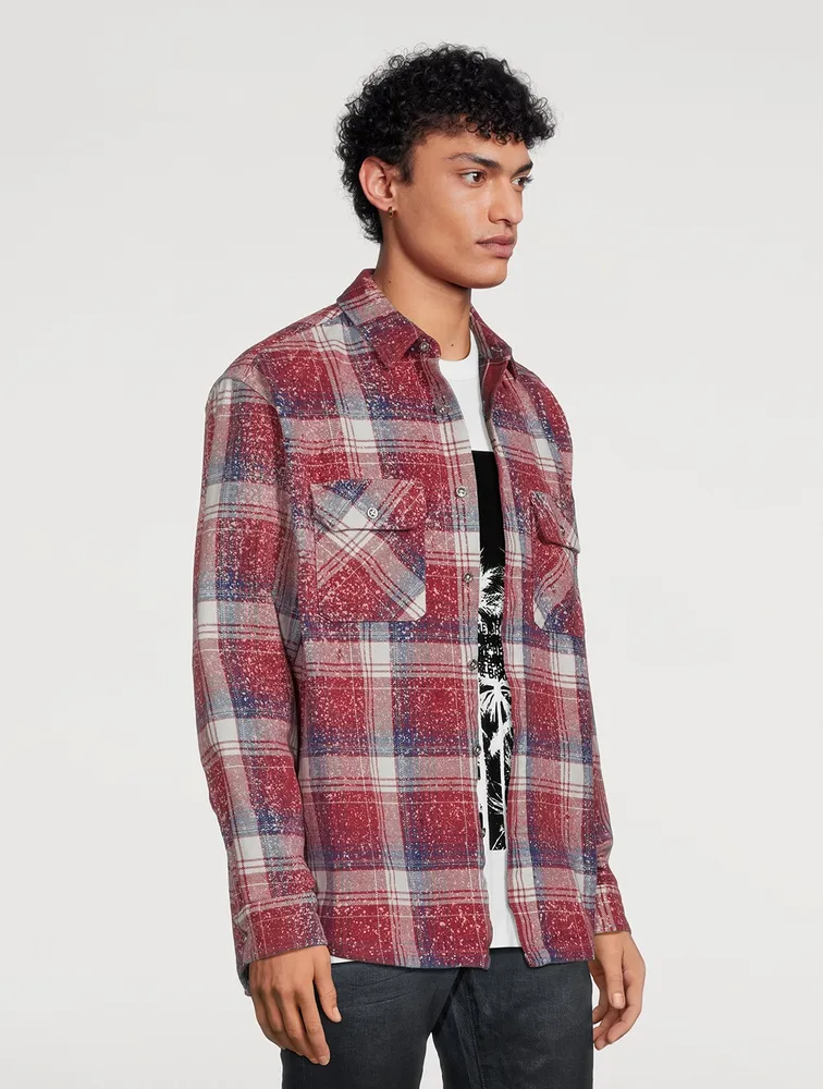 Cotton Plaid Long-Sleeve Shirt