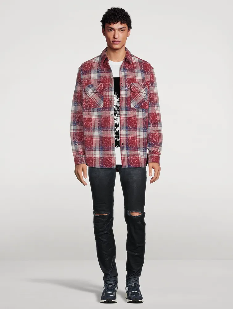 Cotton Plaid Long-Sleeve Shirt