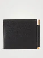 Grain Leather Money Clip Wallet