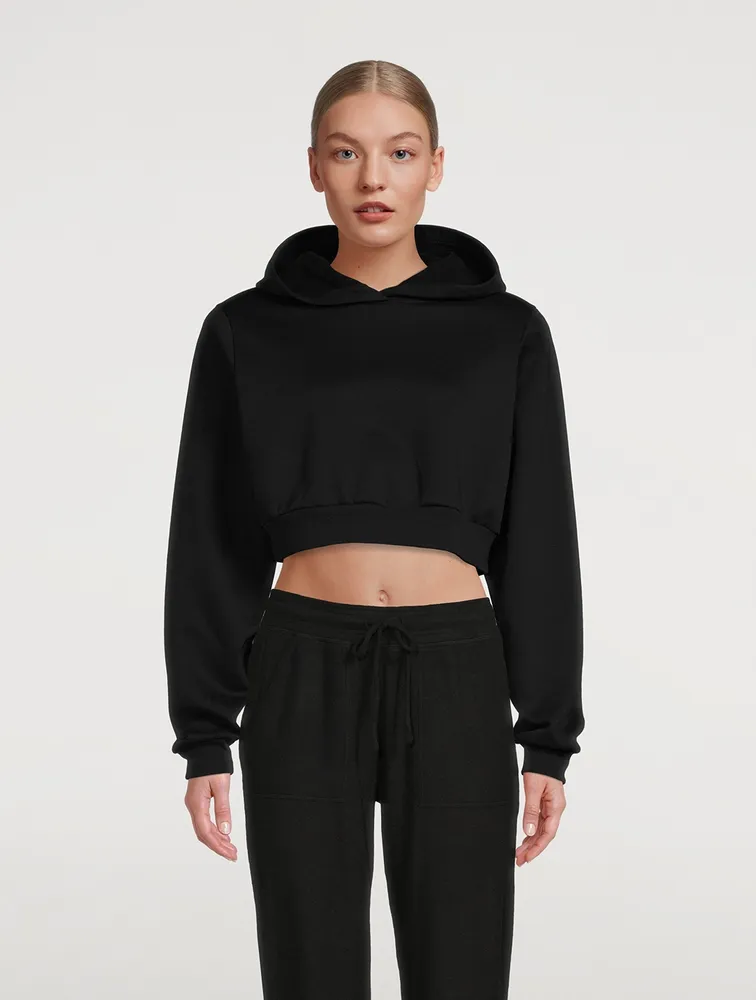 Headliner Padded Shoulder Cropped Hoodie