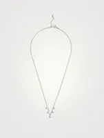 Danaé 18K Gold Hang Up Necklace With Five Diamonds