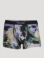 Cotton Stretch Boxer Briefs Orchid Print