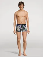 Cotton Stretch Boxer Briefs Orchid Print